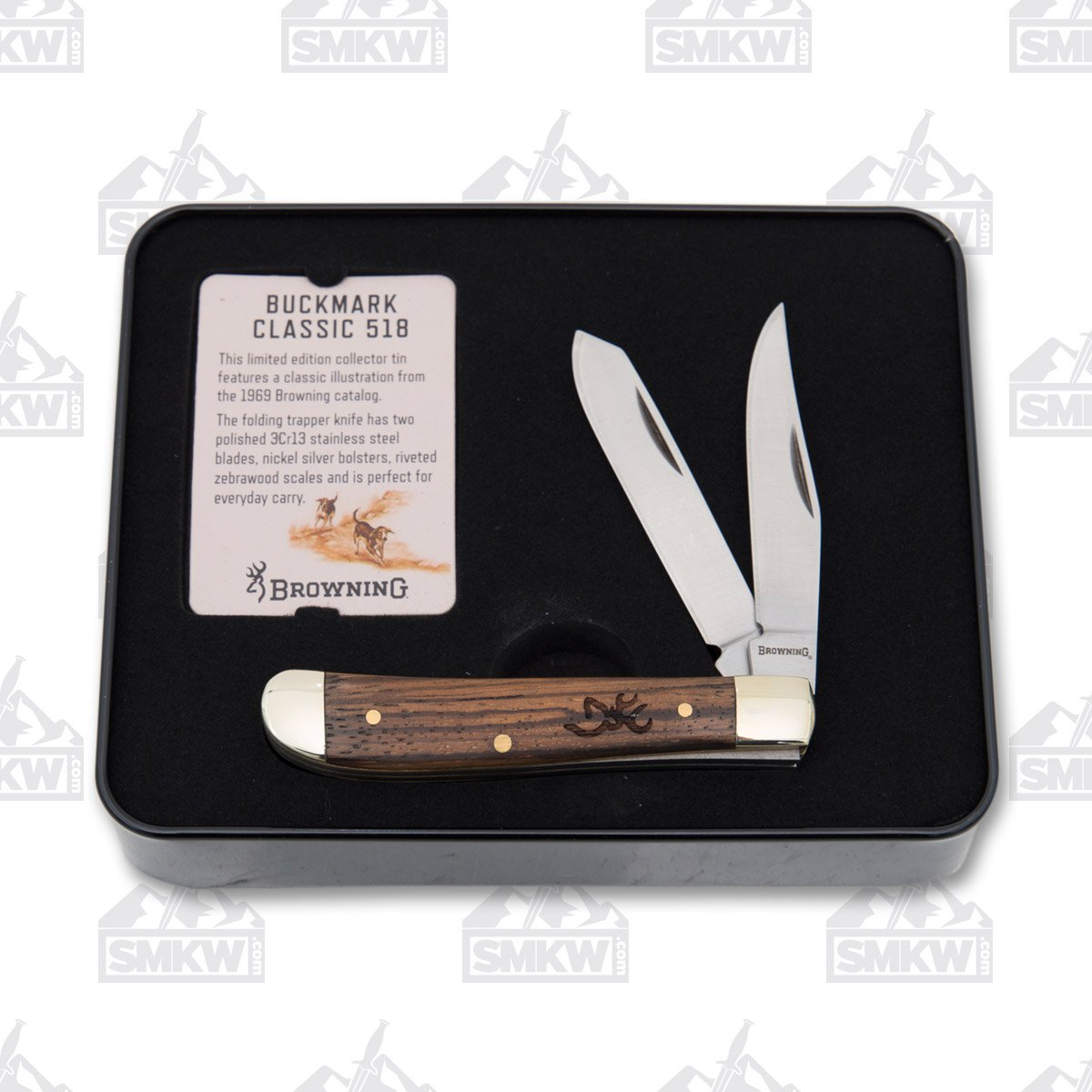 Browning Zebrawood Small Trapper BN3220518 - Smoky Mountain Knife
