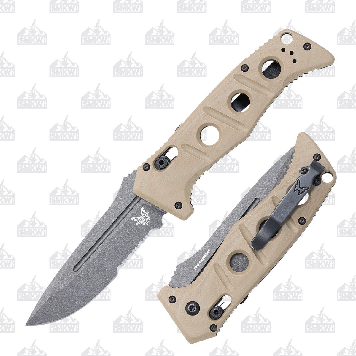 Benchmade 2750SGY3 Adamas OTS Automatic Knife Gray Tan Partially
