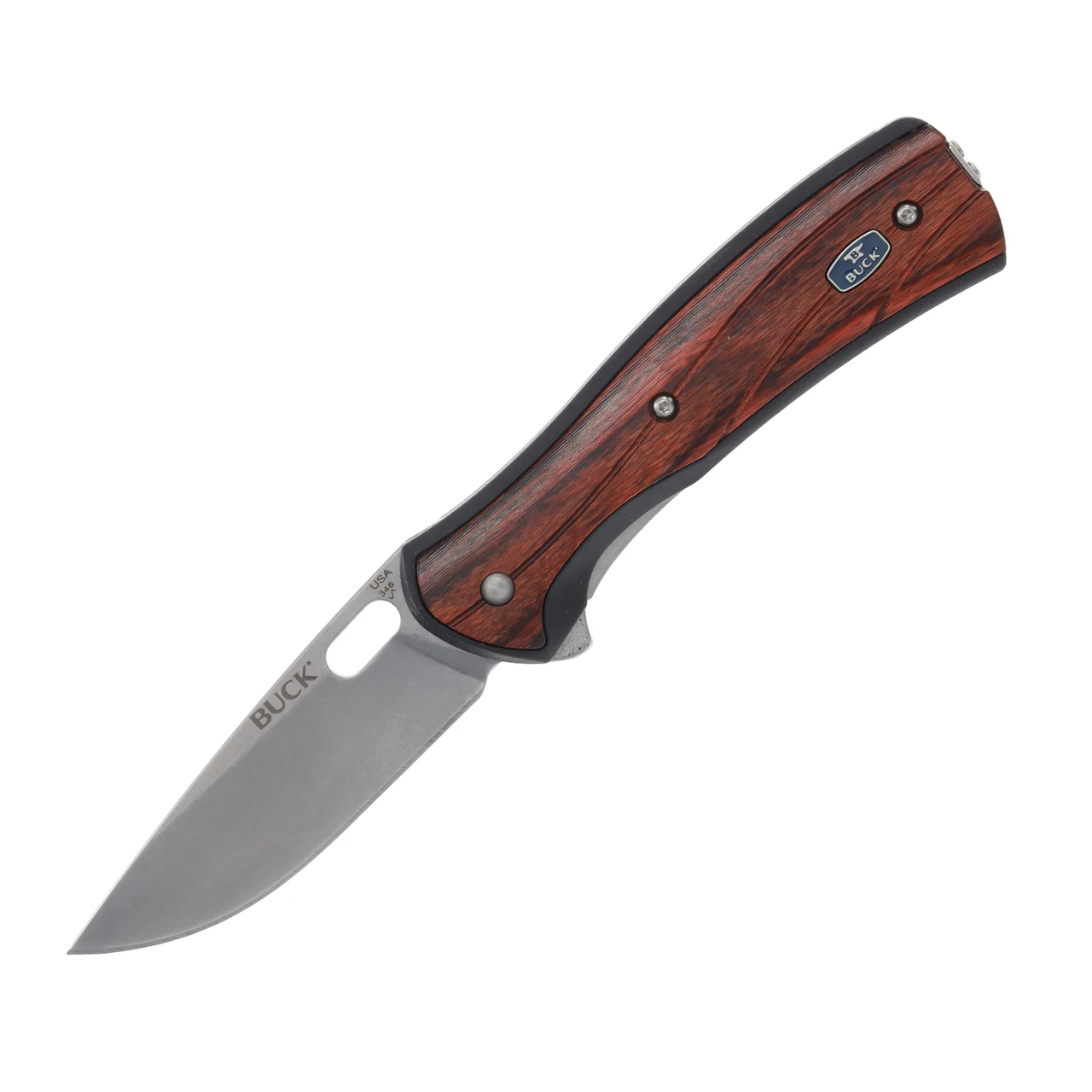 Buck 346 Vantage Large Rosewood 3.25in Plain Satin Drop Point 1