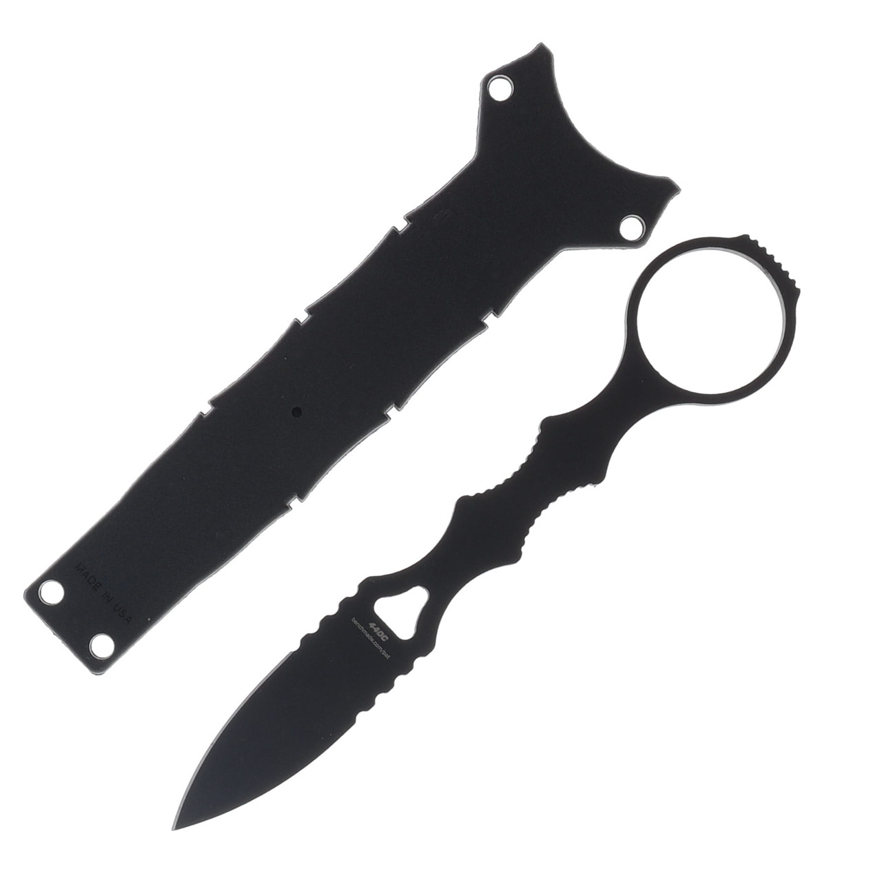 Benchmade Mini SOCP Spear-Point Knife Black 2.22in Single-Edge BM177BK