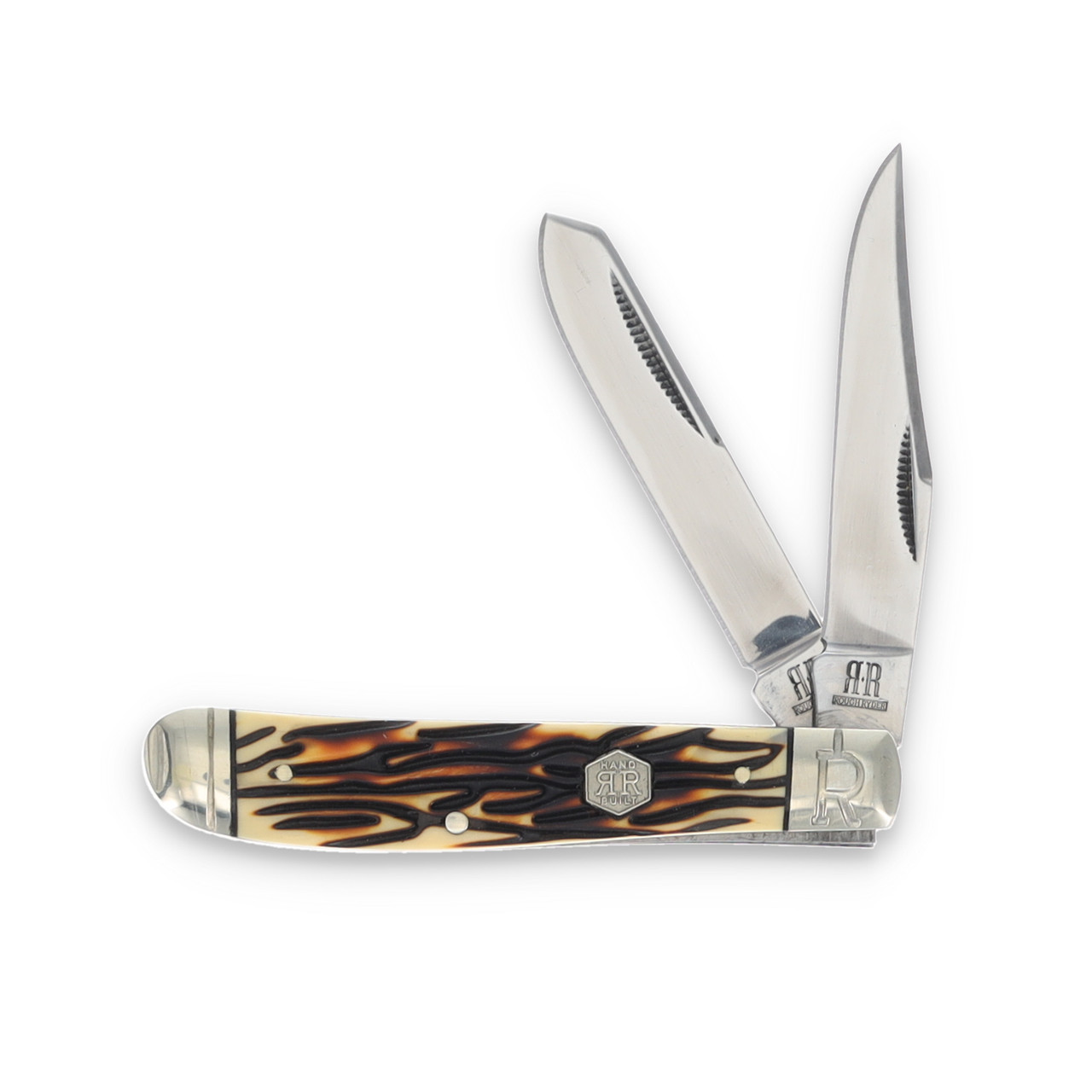 Rough Ryder Tuff Stag Mini Trapper Folding Knife RR2365 - Smoky