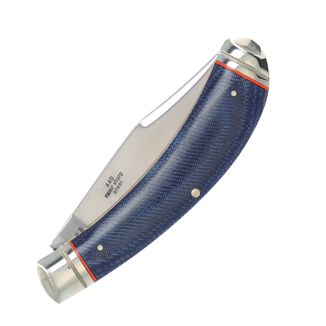 Rough Ryder One Blade Bow Trapper Folding Knife Faded Blue Jeans