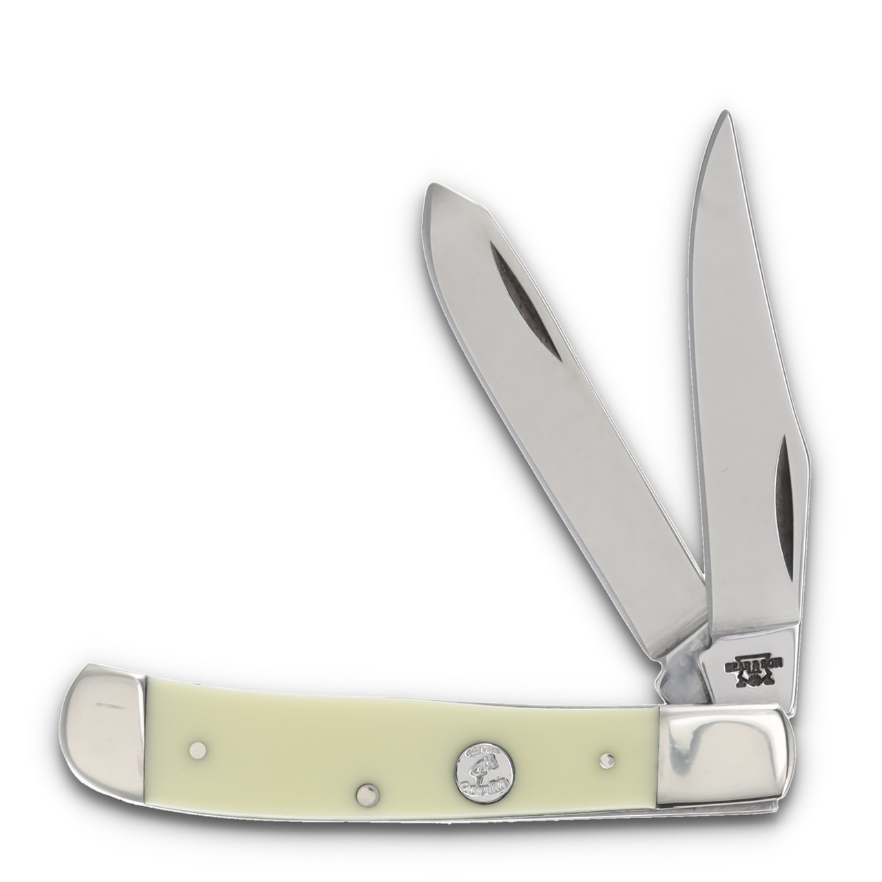Bear & Son Little Trapper Folding Knife 2in Plain Edge Yellow Delrin
