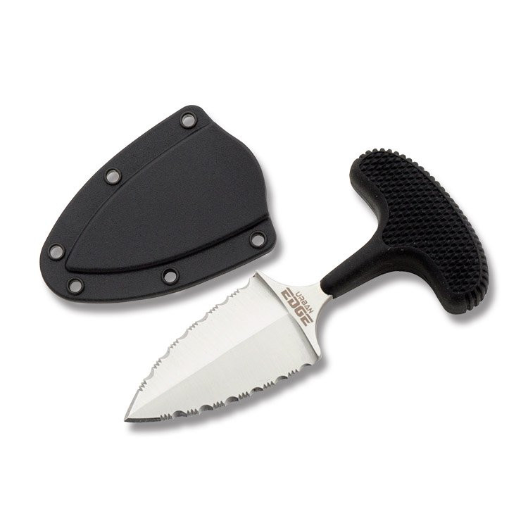 Cold Steel Urban Edge | 2.5 Inch Double Serrated Edge Push Dagger