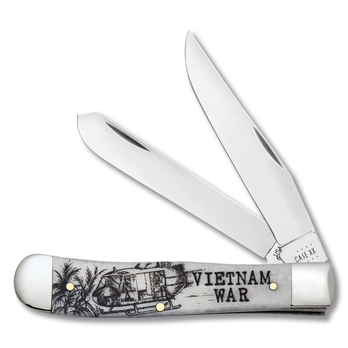 Case Vietnam War Smooth Bone Trapper Folding Knife