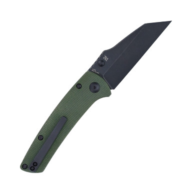 Kansept Knives Main Street Folding Knife Green Micarta 3.36in SW Blade