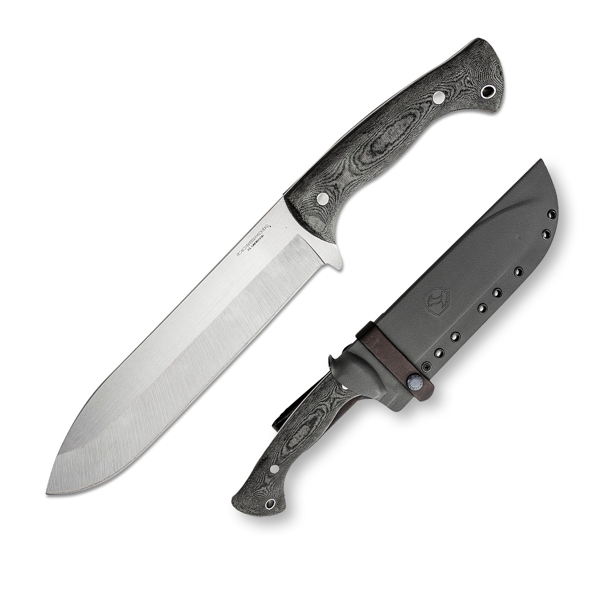 Condor Balam Knife Fixed Blade Gray Micarta 9in Plain Edge Drop Point