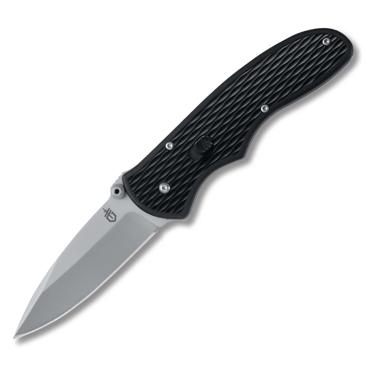 Gerber Fast Draw Assisted Folding Knife Black GFN 3in Bead Blast Plain Blade
