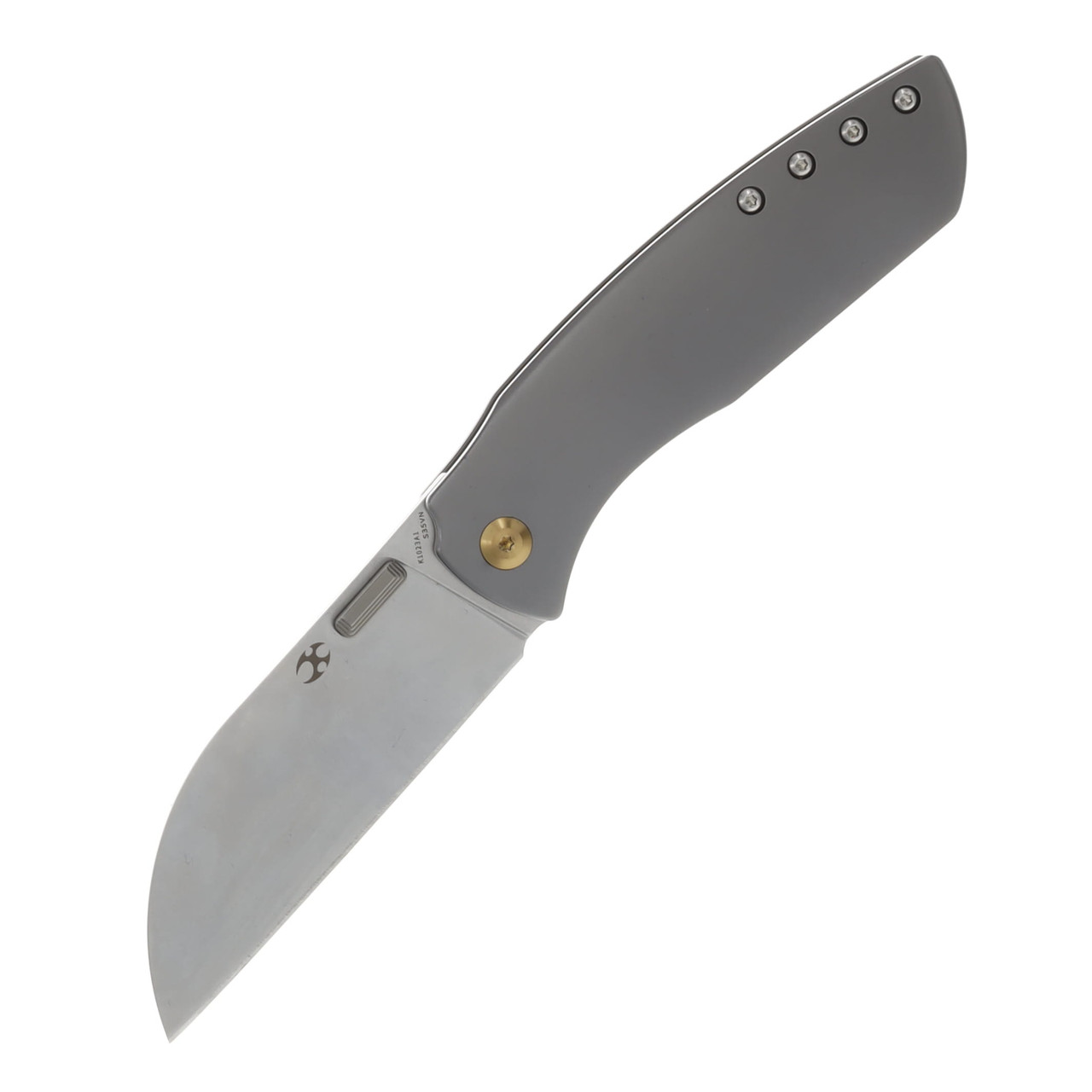 Kansept Knives Convict Folding Knife Titanium 3.3in Sheepsfoot Blade K1023A1