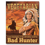 Vegetarian Translation Tin Sign SG2022