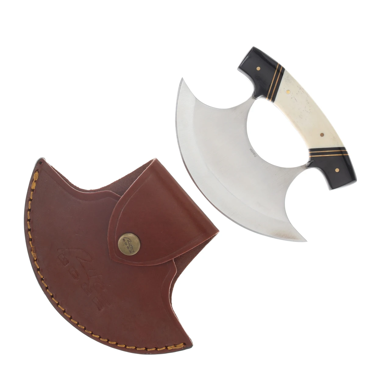 Szco 5.5in Alaskan Horn-Bone Ulu Knife DH8026HN