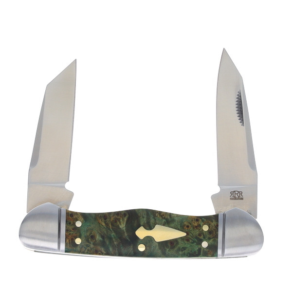 Rough Ryder Reserve Green Stabilized Oak Kayak Folding Knife