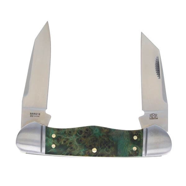 Rough Ryder Reserve Green Stabilized Oak Kayak Folding Knife
