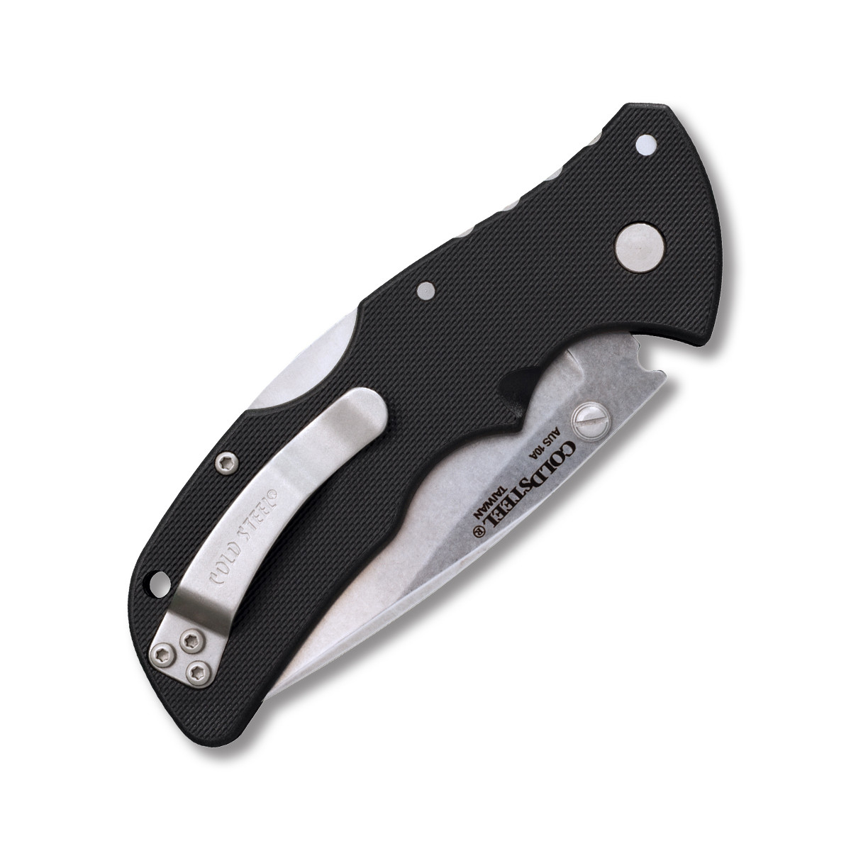 Cold Steel Mini Recon 1 Folding Knife 3in Plain Stonewash Spear