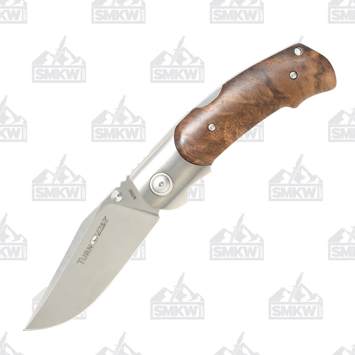 Viper Turn NO Folding Walnut Wood 3.23In. M390 Clip Point V5986NO