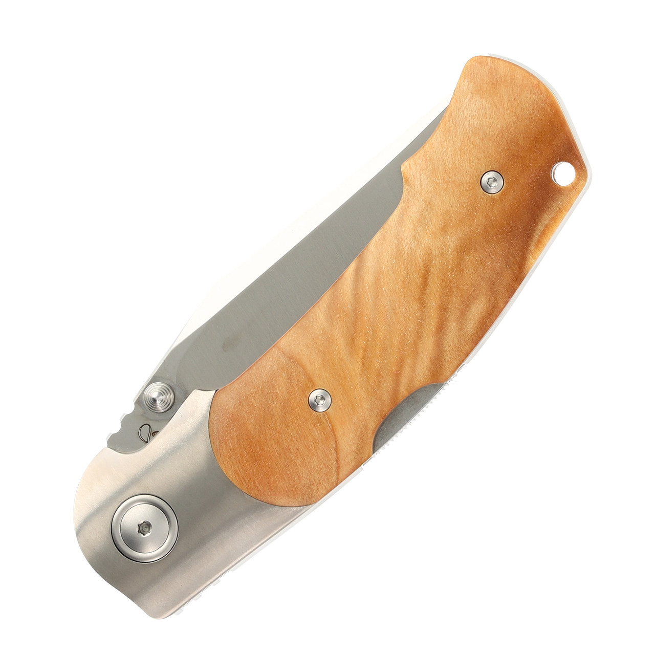 Viper Turn Flamed Poplar Wood Folding 3.22In. M390 Clip Point