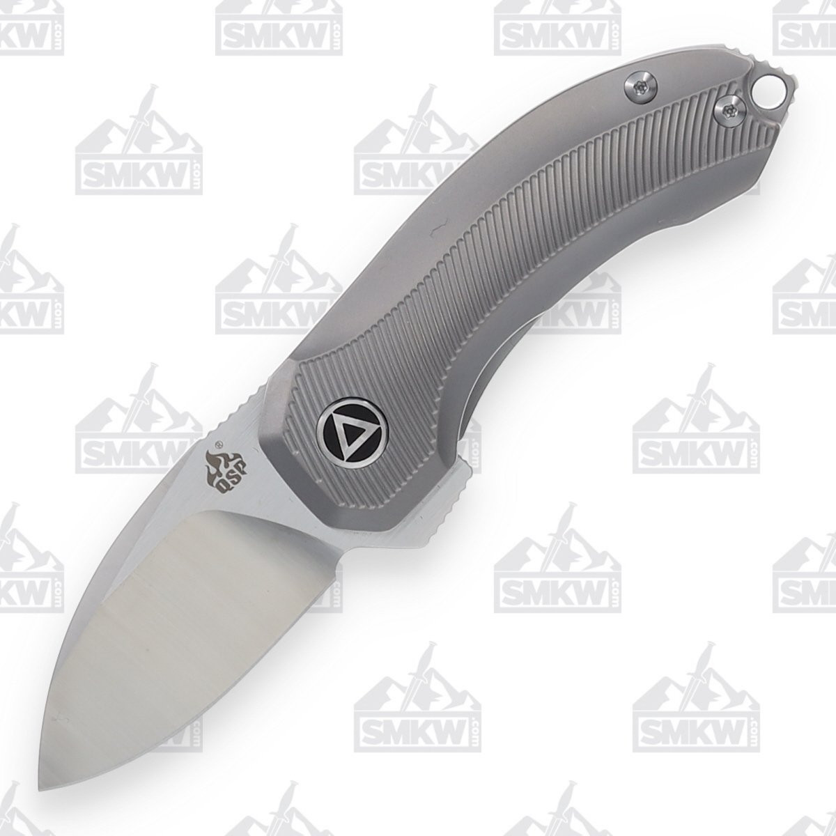 QSP Hamster Folding Knife Satin S35VN/Gray Titanium QS138A - Smoky
