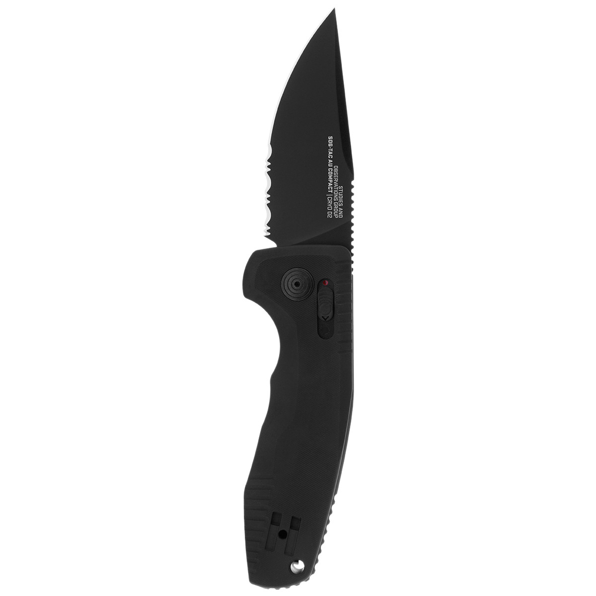 SOG TAC AU Compact Automatic Knife Partially Serrated Black AUSOG15380857
