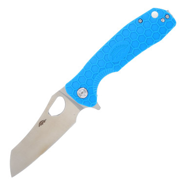 Honey Badger Knives Large Wharncleaver Folding Knife Blue 3.63in Satin Blade HB1158