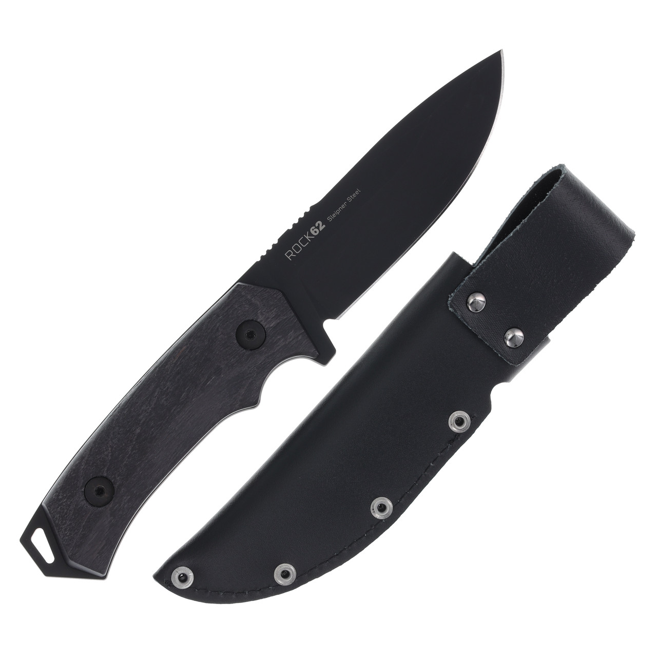 Woox Rock 62 Phantom Fixed Blade Knife Black BUKNF00109 - Smoky