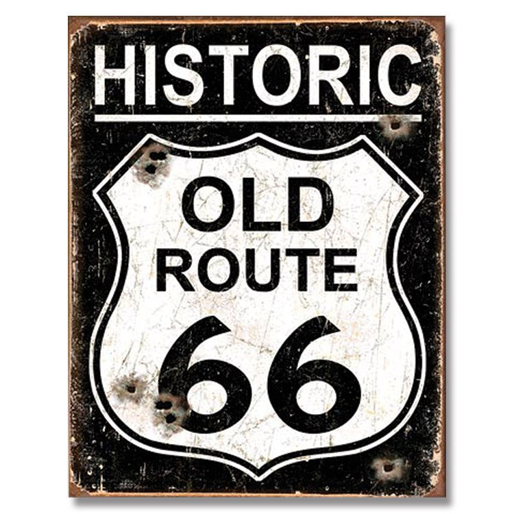 Historic Old Route 66 Tin Sign SG1938