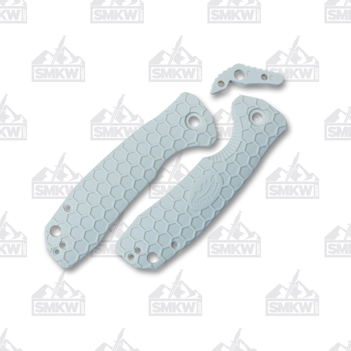 Honey Badger Large Honeycomb FRN White Handle Set With Backspace