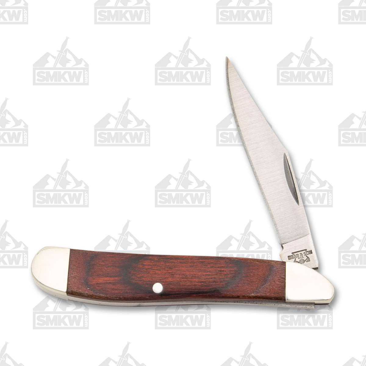 Bear & Son One Blade Peanut Folding Knife Rosewood BR219R - Smoky