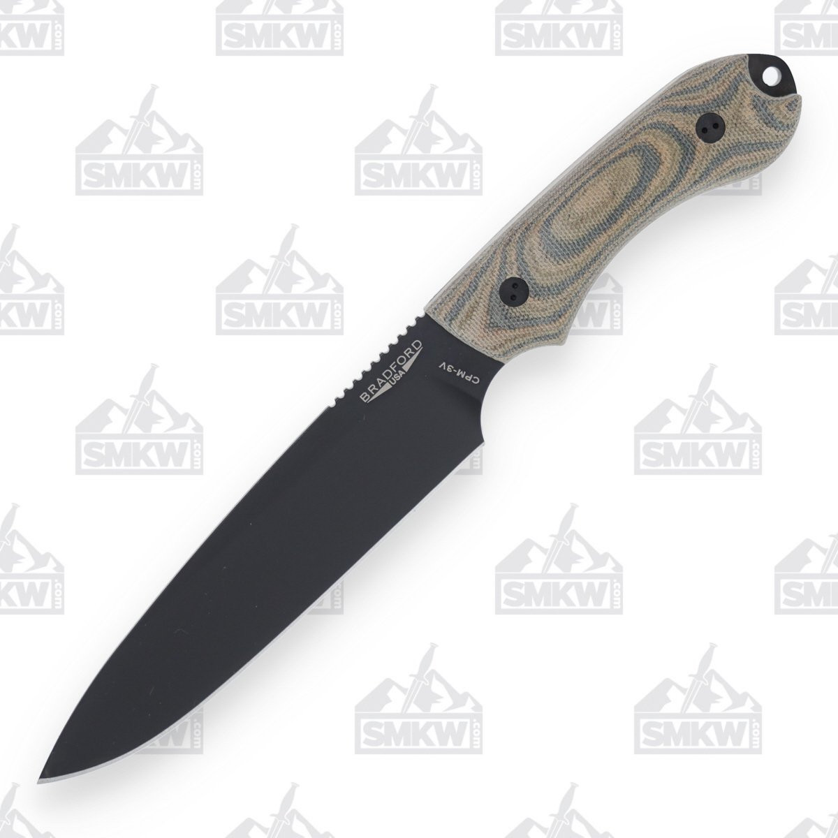 Bradford Guardian 6 Fixed Knife 3D Camo 6.5in Plain Black Drop Point 1