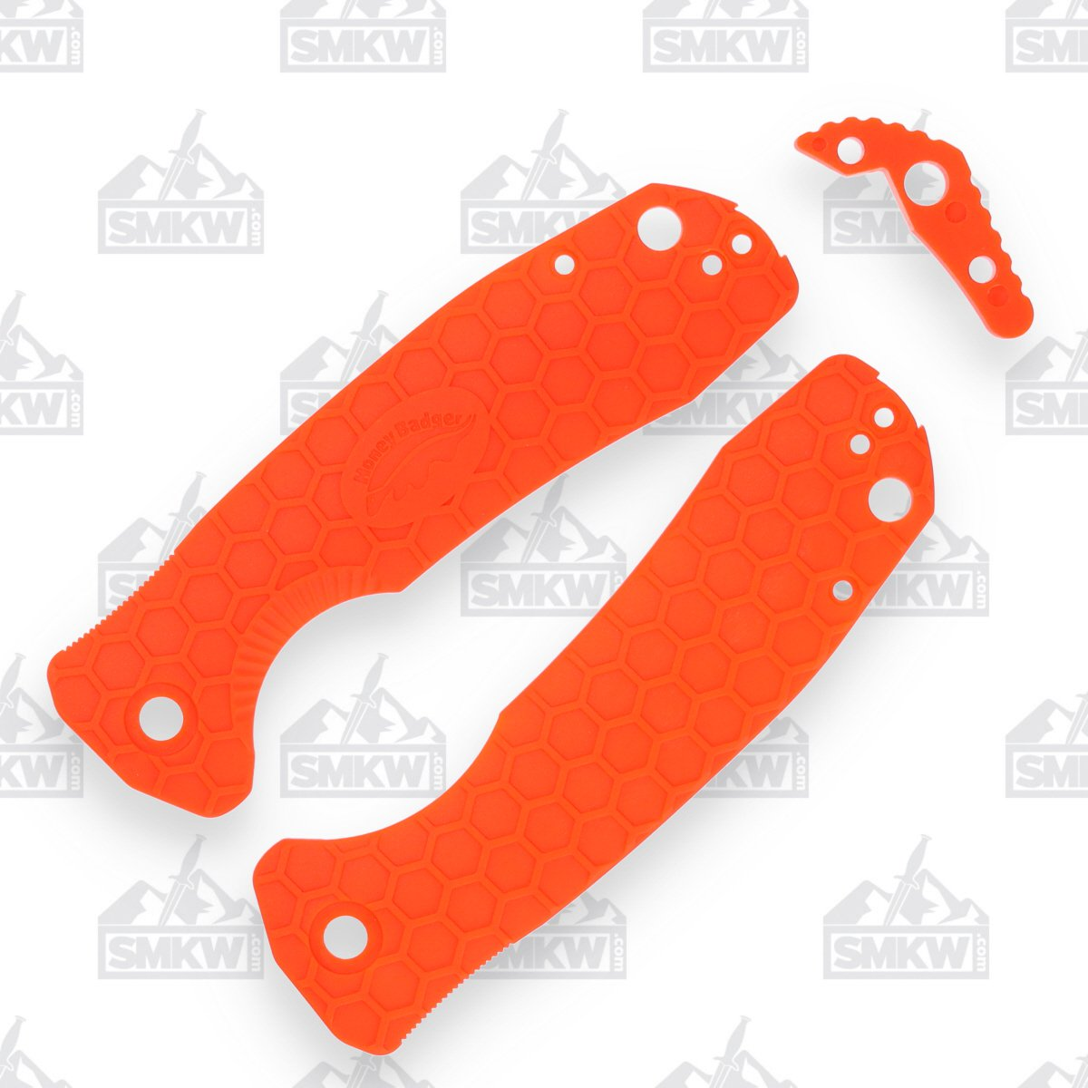 Honey Badger Large Orange Honeycomb FRN Handle Set with Backspacer