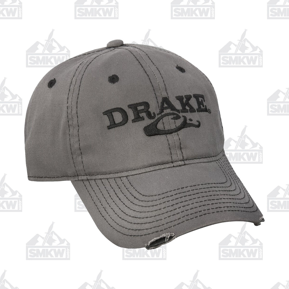 Drake Waterfowl Solid Distressed Mens Cap Gray One Size