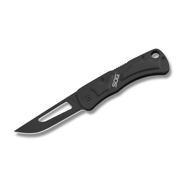SOG Centi 2 Folding Knife 2.1in Plain Black Straight Back