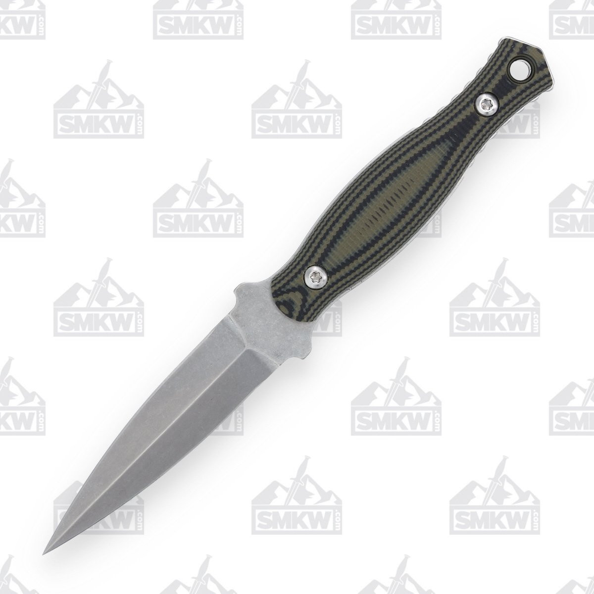 Defiant 7 Les George Galvo Fixed Blade Knife Satin Green D7GALVOSGRN