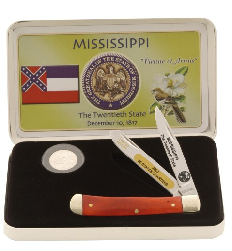 Frost Cutlery Mississippi State Quarter & Trapper Collector Set FR312MS