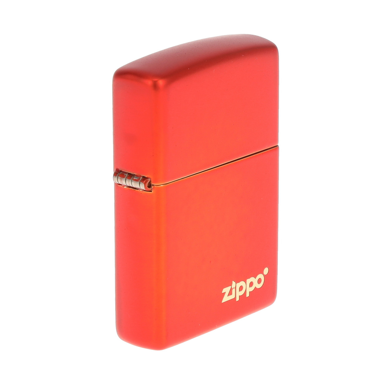 Zippo Lighter Gold Logo Metallic Red