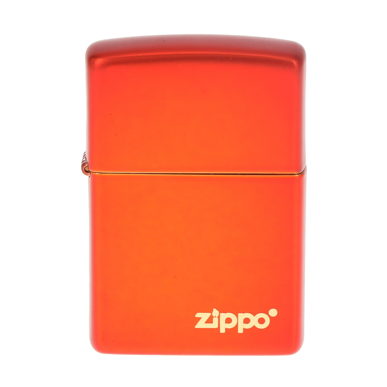 Zippo Lighter Gold Logo Metallic Red