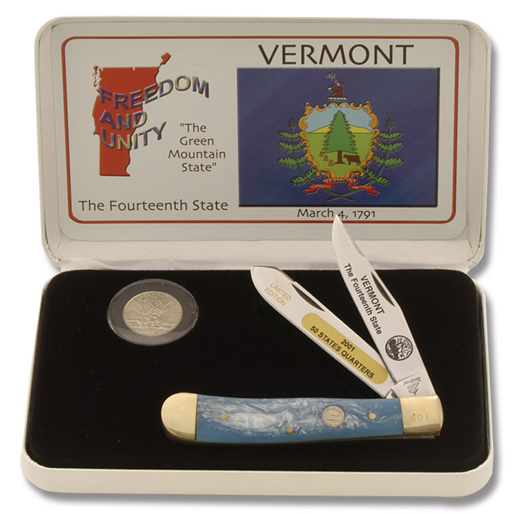 Frost Cutlery Vermont State Quarter & Trapper Collector Set FR312VT