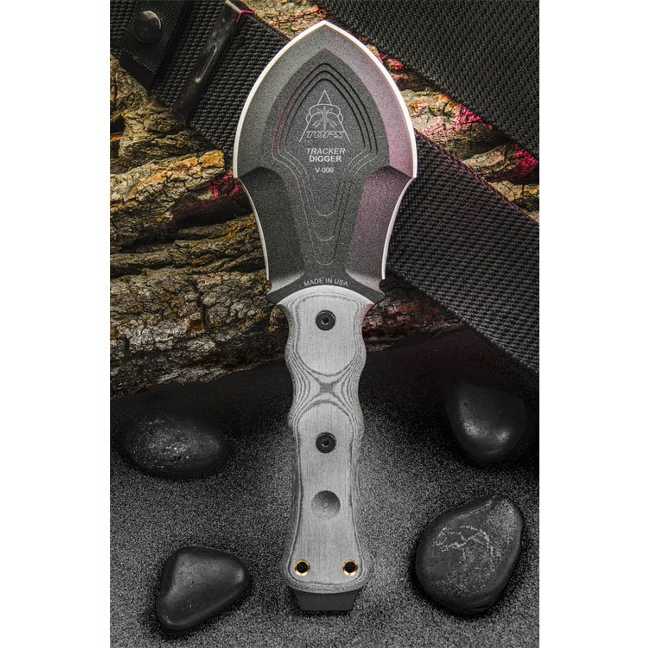 TOPS Tracker Digger Fixed Blade Knife - Smoky Mountain Knife Works