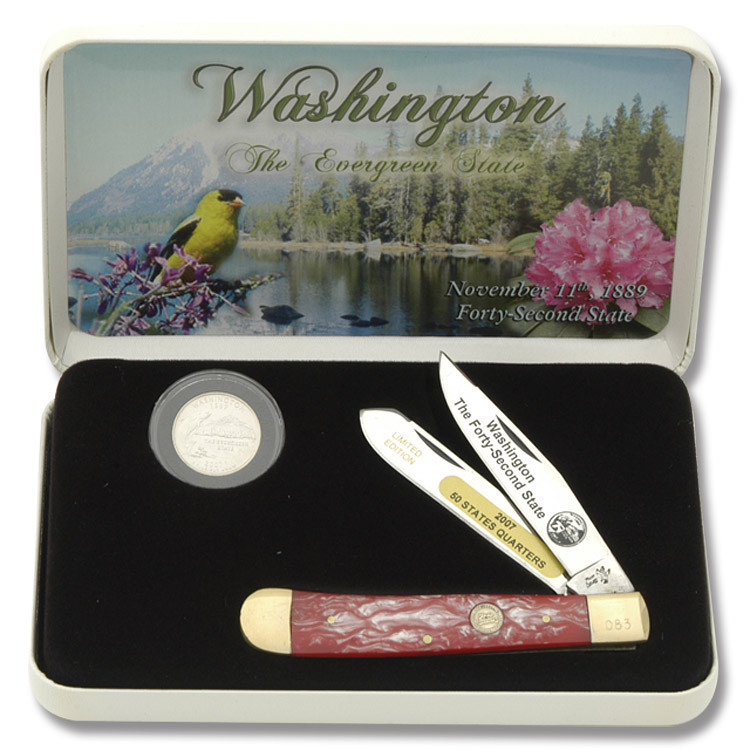 Frost Cutlery Washington State Quarter & Trapper Collector Set FR312WA