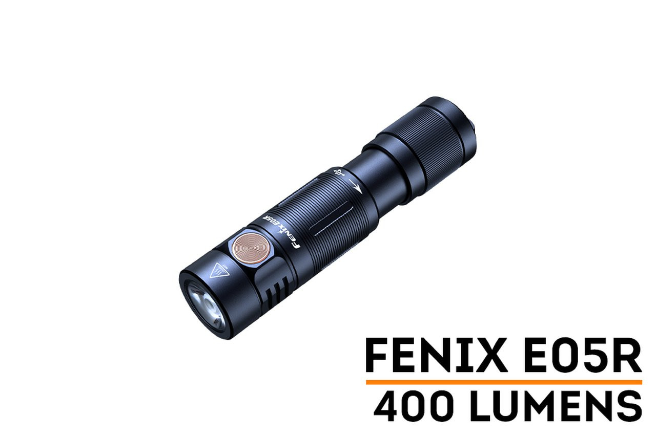 Fenix E05R Mini Flashlight Black 400 Lumens 4 Settings