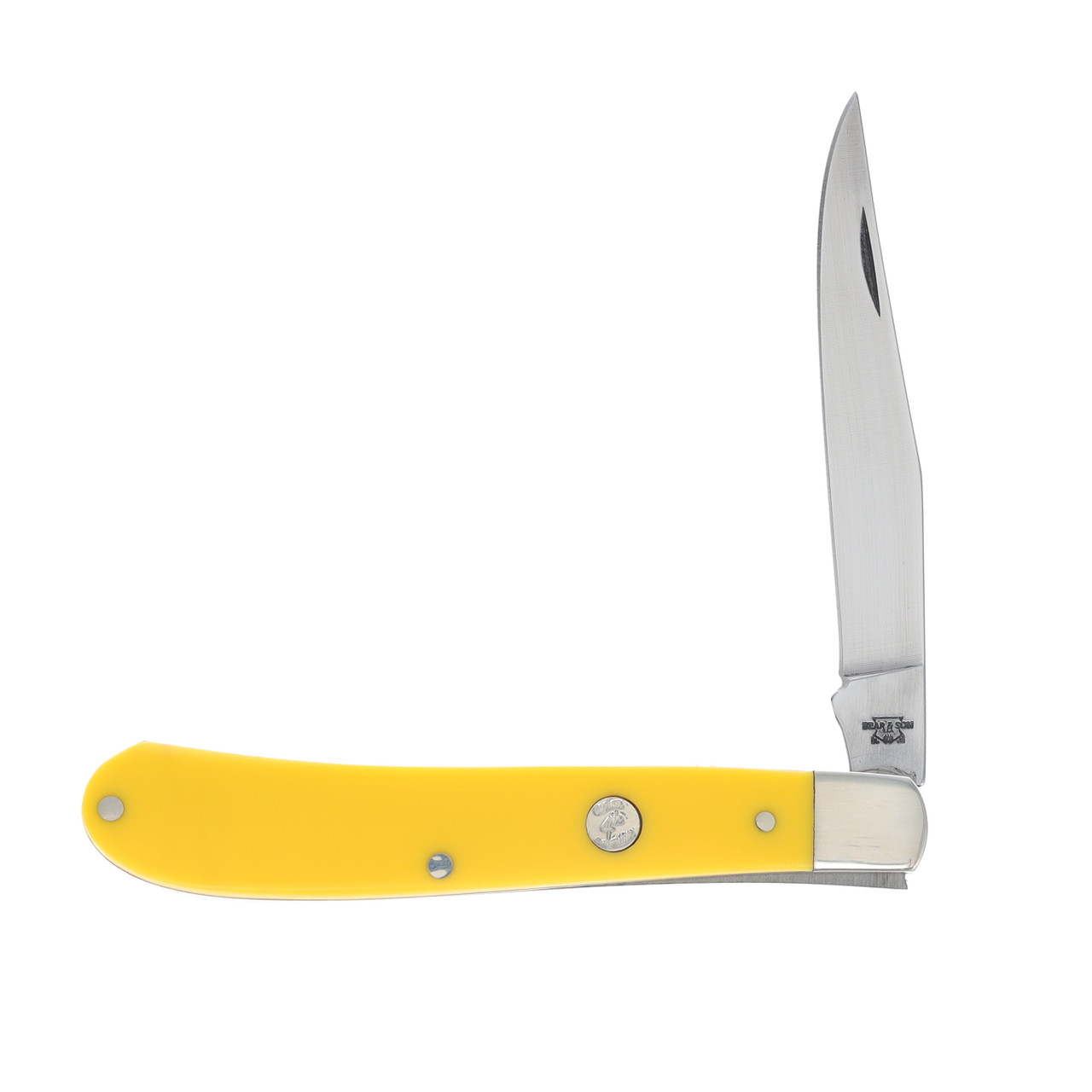 Bear & Son Trapper Folding Knife 2.87in Plain Edge Yellow Delrin