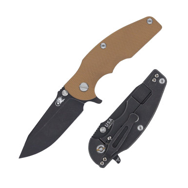 フリーギルド・ジェネラル、フリーギルド・ハンドガンナー/クロスボウマン ×2 Hinderer Jurassic Brown G-10 Black Stonewash - Smoky Mountain