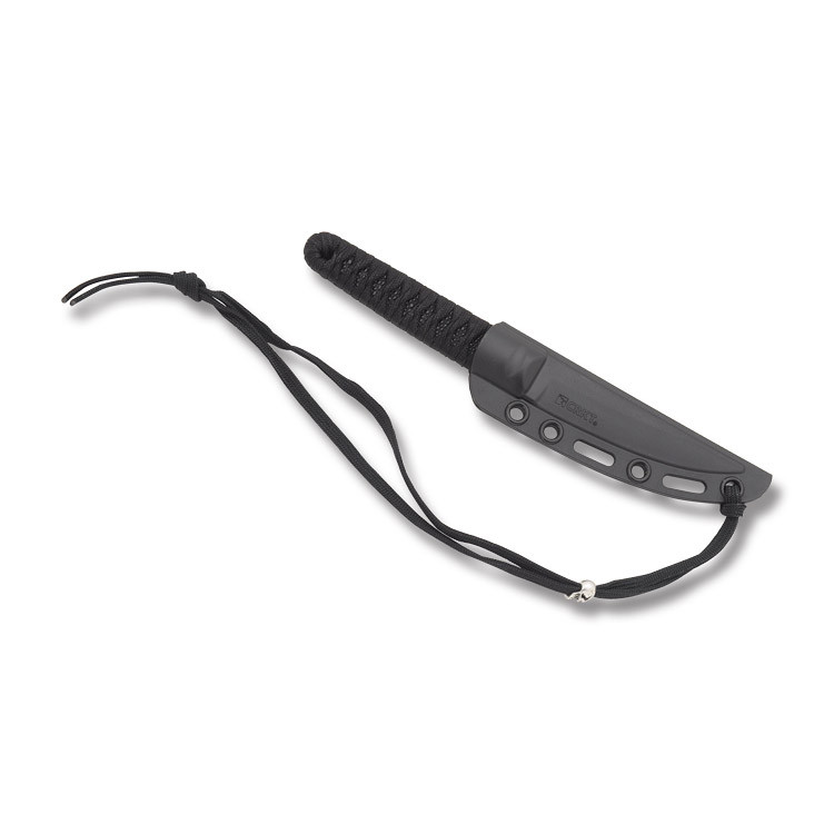 CRKT Obake Fixed Blade Knife 3.55 Inch Plain Damascus Style Drop Point