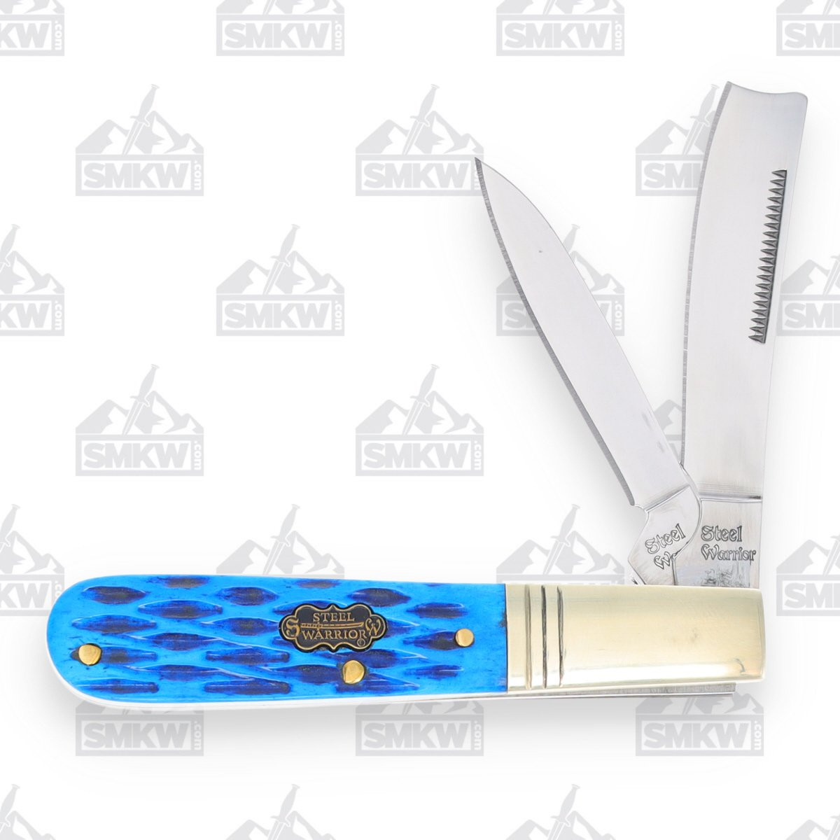 Frost Steel Warrior Razor Barlow Folding Knife Blue Creekside Handle FRSW035BLCS