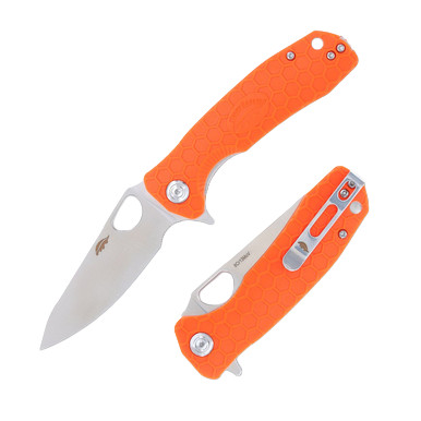 Honey Badger Medium Leaf Folding Knife 8CR13MoV/Orange HB1303
