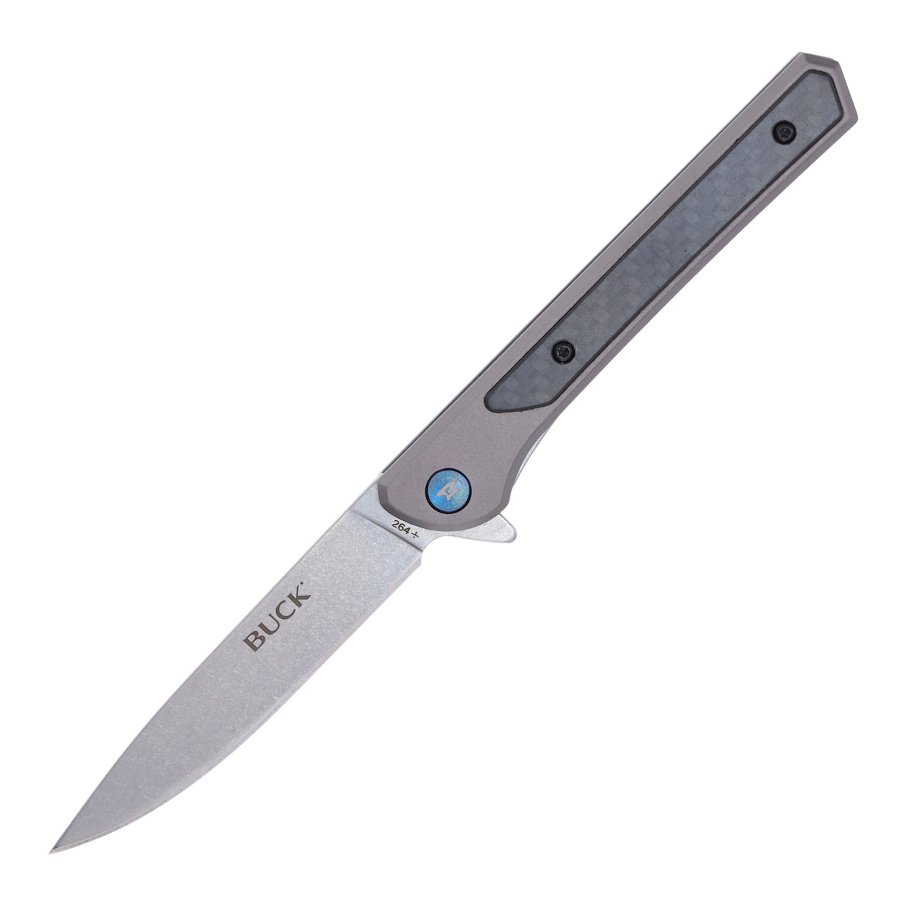 Buck 264 Cavalier Framelock Folding Knife Carbon Fiber Aluminum