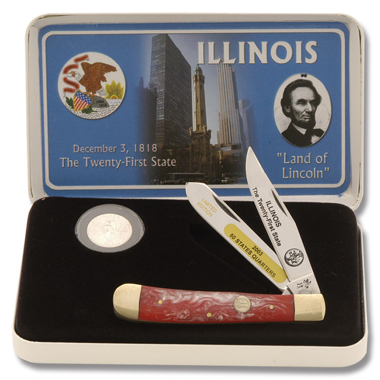 Frost Cutlery Illinois State Quarter & Trapper Collector Set FR312IL