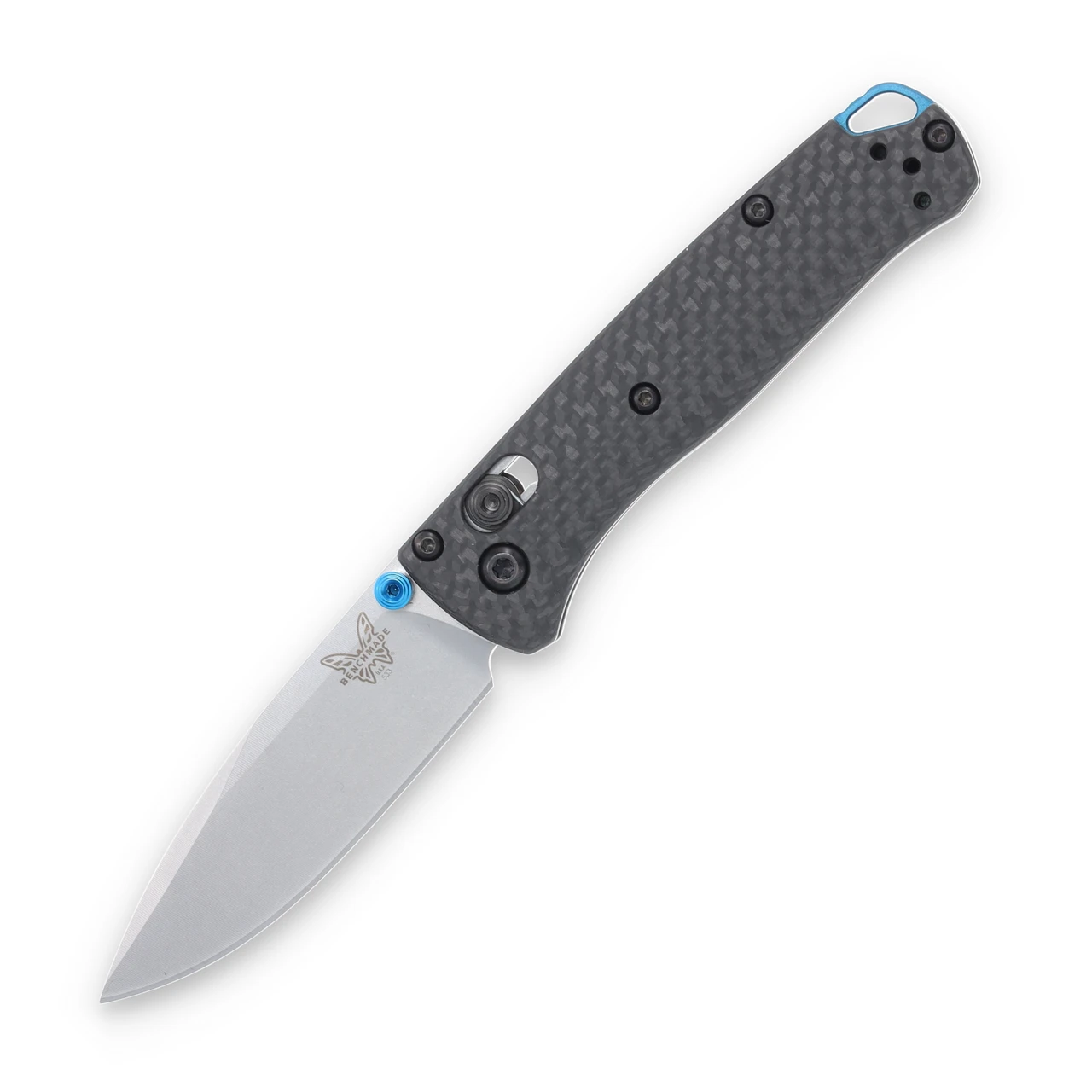 Benchmade 53333 Mini Bugout 2.82 Inch Plain Satin Drop Point Front Open 1