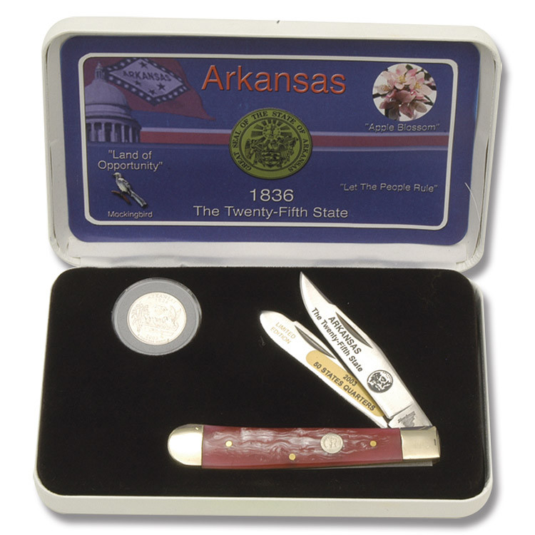 Frost Cutlery Arkansas State Quarter & Trapper Collector Set FR312AR