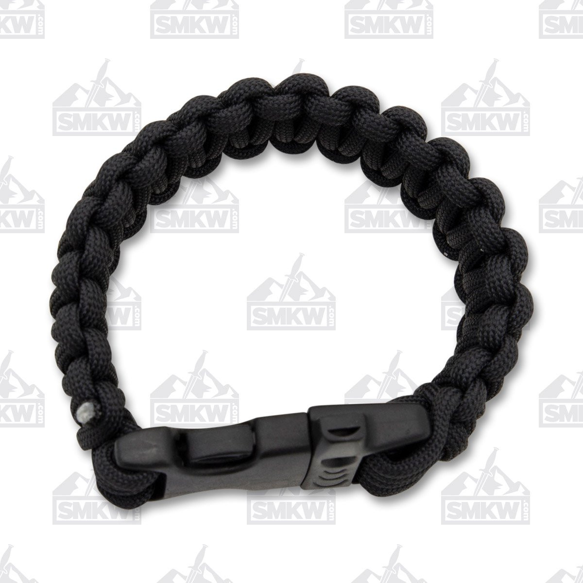 Combat Ready Survival Bracelet Black Paracord 9 Inch