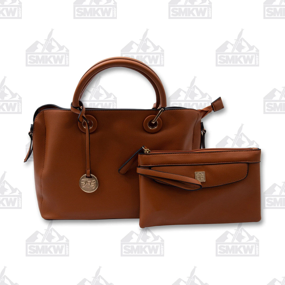 Fabigun Dark Brown Leather Concealed Carry Bag and Purse FAB8065BN